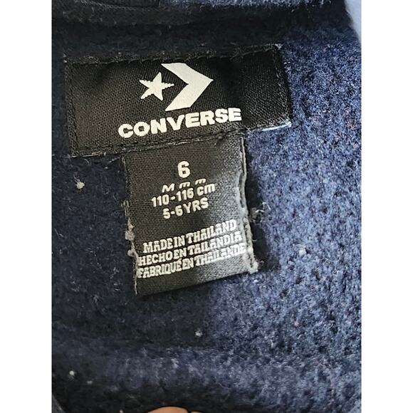 Converse Blue/Gray Star Logo All Over Skater Sweatshirt Hoodie Youth Sz 6 K0015 - Picture 4 of 5
